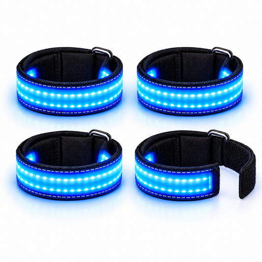 TrotLight LED leg bands set of 4, blue